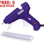 PaperTree 20W Hot Melt Glue Gun with 5 Glue Sticks for DIY Crafts & Repairs - PAPERTREE
