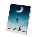 Papertree A5 Lined Notebook Romantic Moment on Moonlight Night Hard Cover Journal 160 Ruled Pages 80 GSM Paper - PAPERTREE