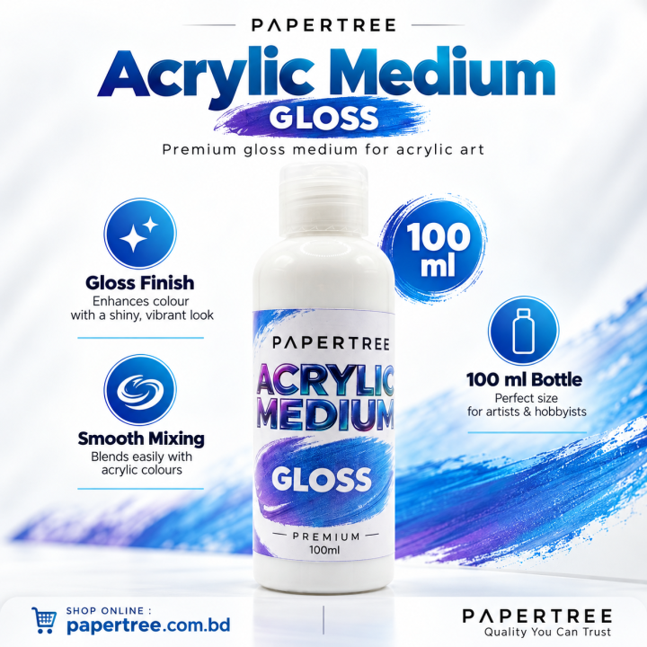 Papertree Acrylic Medium Gloss 100ml - PAPERTREE Papertree Acrylic Medium Gloss 100ml - PAPERTREE