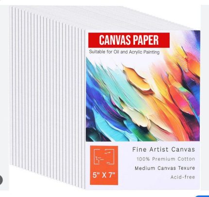 Papertree Canvas Paper 7×5.5 Inch Pack of 10 pcs - PAPERTREE