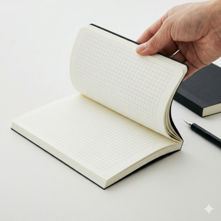 Papertree Grid Notebook A5 Size Black Cover - PAPERTREE