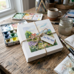 Papertree Premium Acrylic Canvas Art Paper 4x4 inch 10 Pack for Artists - PAPERTREE