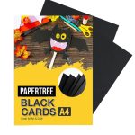 Papertree Premium Cardstock Black Art Card A4 300 GSM 10 sheets - PAPERTREE