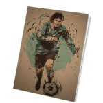 PaperTree Vintage Notebook Lionel Messi Run For Goal Hard Cover Drawing Sketch Pad 148 Pages Premium Journal for Writing and Gift - PAPERTREE