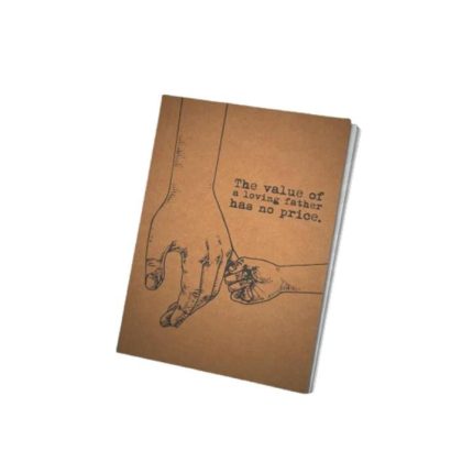 PAPERTREE Vintage Notebook Sketch Pad (The Value of Loving Father) A5 – 80 Pages Off White Paper with Brown Cover - PAPERTREE