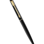 Parker Classic Matte Black Gold Trim Ball Pen Black Ink Premium Writing Pen - PAPERTREE