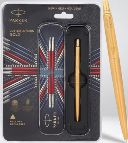 Parker Jotter London Gold Ball Pen Refillable Premium Metal Writing Pen - PAPERTREE
