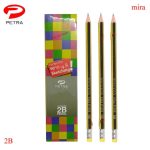 Petra Mira Graphite Pencil 2B Pack of 12 – Smooth Writing & Sketching Pencils for School, Office & Art - PAPERTREE
