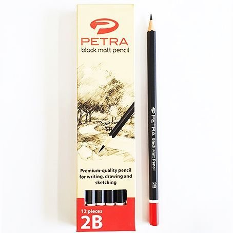 Petra Phoenix Gold Graphite Pencils HB 12 Pieces | Premium Writing & Drawing Pencil Set for School and Office - PAPERTREE