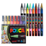 POSCA PC 3M Marker Pen Set 16 Colors 0.9mm to 1.3mm Paint Marker Collection - PAPERTREE