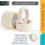 Premium Masking Tape Off White Adhesive Tape 1inch & 2inch - PAPERTREE