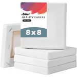 Premium White Canvas 8x8 Inch - PAPERTREE