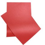 Red Pearl Metallic Paper 300 GSM A4 (10 Sheets) – Premium Shimmer Cardstock for Certificates, Wedding Cards, Business Cards & Gift Crafts - PAPERTREE