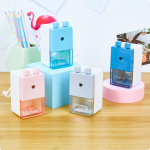 Rotary Pencil Sharpener 7511 Square Design Morandi Color Hand Crank Sharpener for Students - PAPERTREE