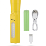 RuiLang RL-8027 LED Rechargeable Flashlight Torch Type-C USB Charging Cute Portable Emergency Study and Gift Light - PAPERTREE