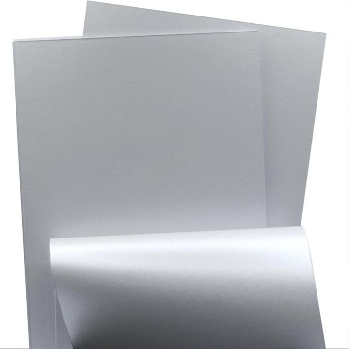 Silver Color Paper 300 GSM A4 Pack of 10 Sheets | Premium Card Paper for Certificates & Invitations - PAPERTREE