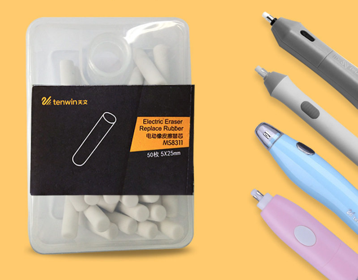 Slim Electric Eraser Refills 50 Pieces 5x25mm - PAPERTREE Slim Electric Eraser Refills 50 Pieces 5x25mm - PAPERTREE