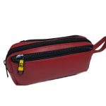 Smooth Zipper Pencil Bag Artificial Leather Travel Storage Bag - PAPERTREE