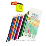 Wood Free Erasable Colour Pencil Set 12PCS | Break Resistant Coloring Pencils for Kids & Students - PAPERTREE