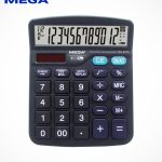 MEGA MG-822C 12-Digit Electronic Calculator (112 Steps Check & Correct)