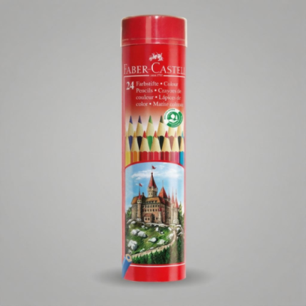 Faber-Castell Classic Pencils Round Tin Box – 24 Colors