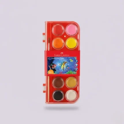 Faber-Castell Watercolour Cakes 28 mm – with Brush Set