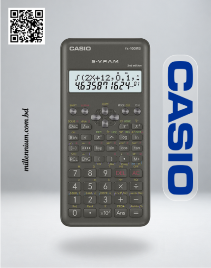 Casio FX-100MS 2nd Edition black non-programmable scientific calculator - Millennium