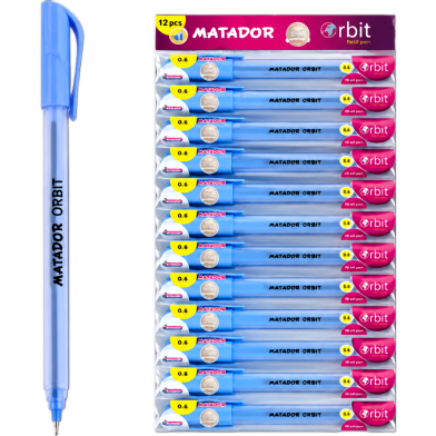 Matador Orbit Ball Pen Blue Ink - 12 Pcs: null | Rokomari.com