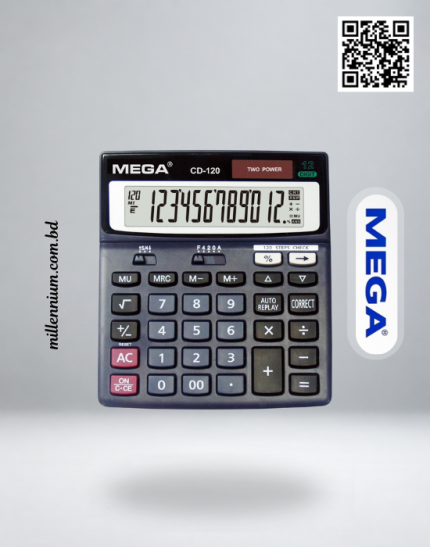 MEGA CD-120 12-digit two-power desktop electronic calculator- millennium