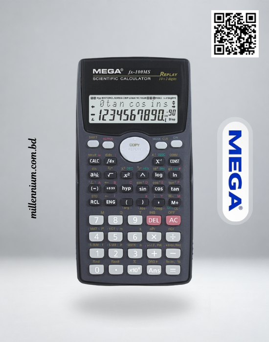 MEGA fx-100MS scientific calculator with 10+2-digit display - millennium