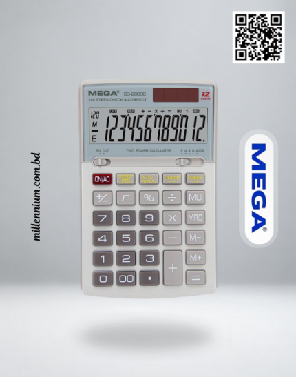 MEGA CD-2600C 12-digit Check & Correct calculator- millennium