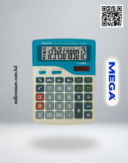 MEGA MG-923C 12-digit Check & Correct desktop calculator- millennium