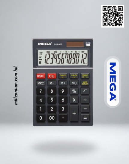 MEGA MG-930 12-digit desktop electronic calculator- millennium
