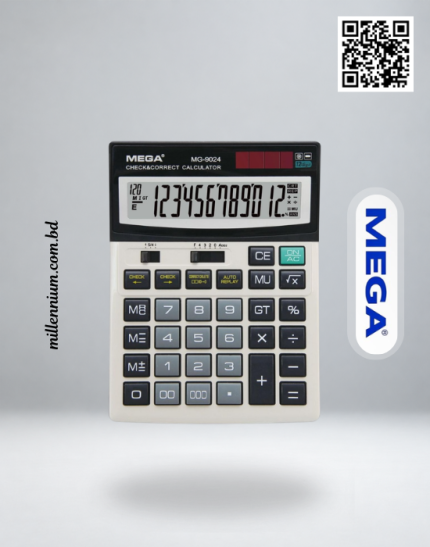 MEGA MG-9024 12-digit Check & Correct electronic calculator- millennium